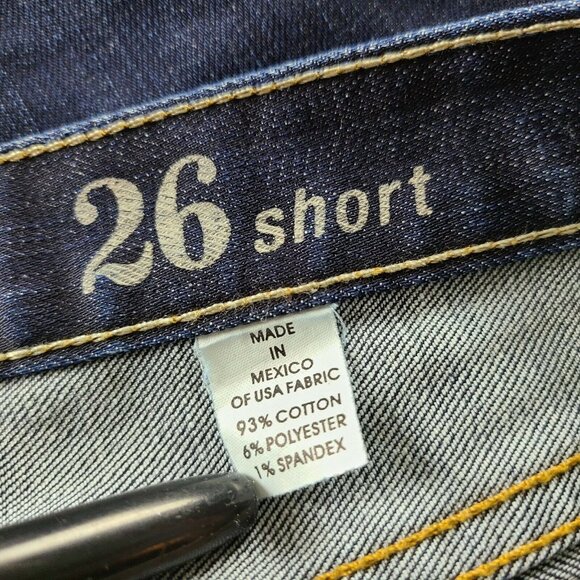 J Crew Matchstick Jeans Womens Size 26 Short Skinny Low Rise Dark Wash Denim - Picture 5 of 6